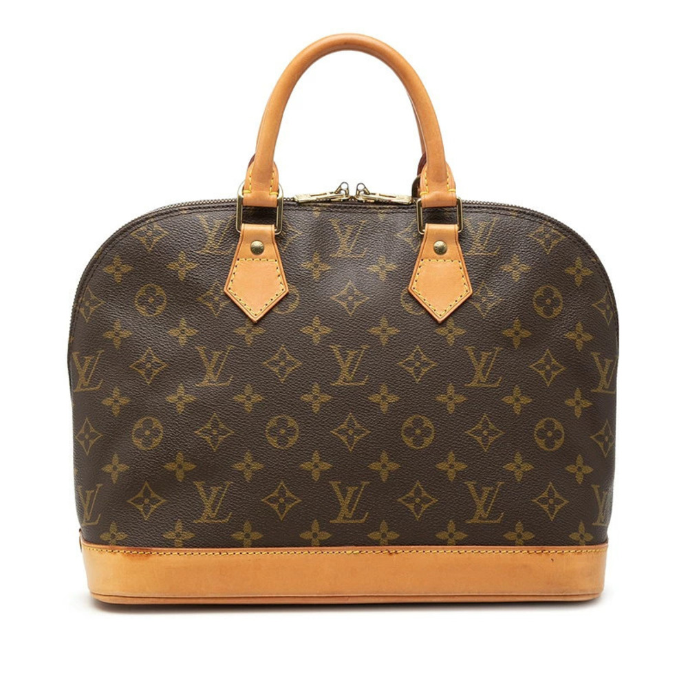 Louis Vuitton Monogram Alma Handbag Brown Leather